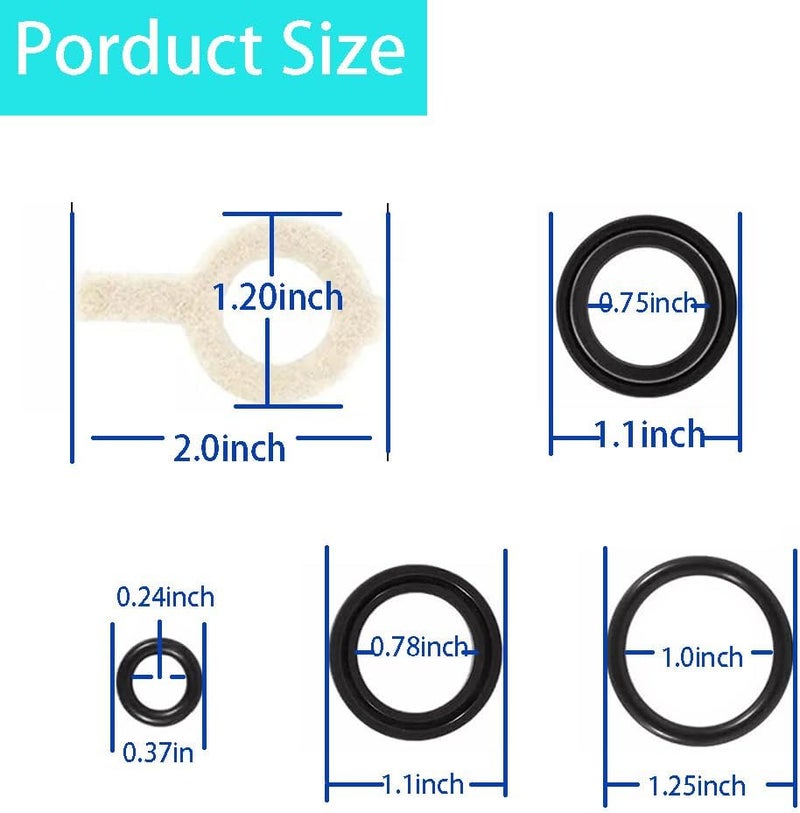DHAZIR 30623 Seal Kit Replacement Fit For Cat Pump Model 30 31 34 35 310 340 350 310B 310S 310W 340S 340B 340W 350 350S 350B 350W Models, 5 Frame Plunger Pumps 6PACK - Image 3